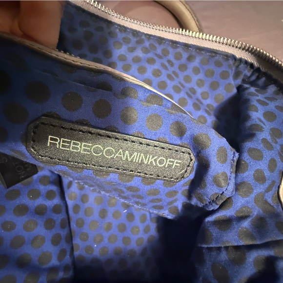 Rebecca Minkoff Bonnie Box Woven Grey Leather Satchel Shoulder Bag $595 dustbag - Picture 5 of 11